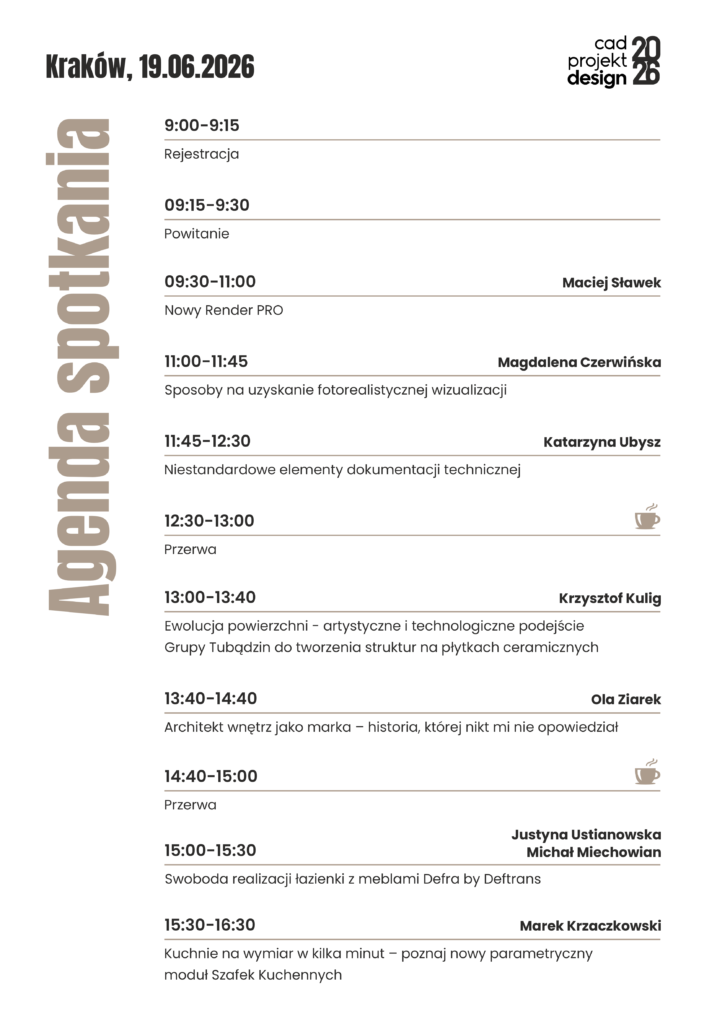 Agenda cad projekt design